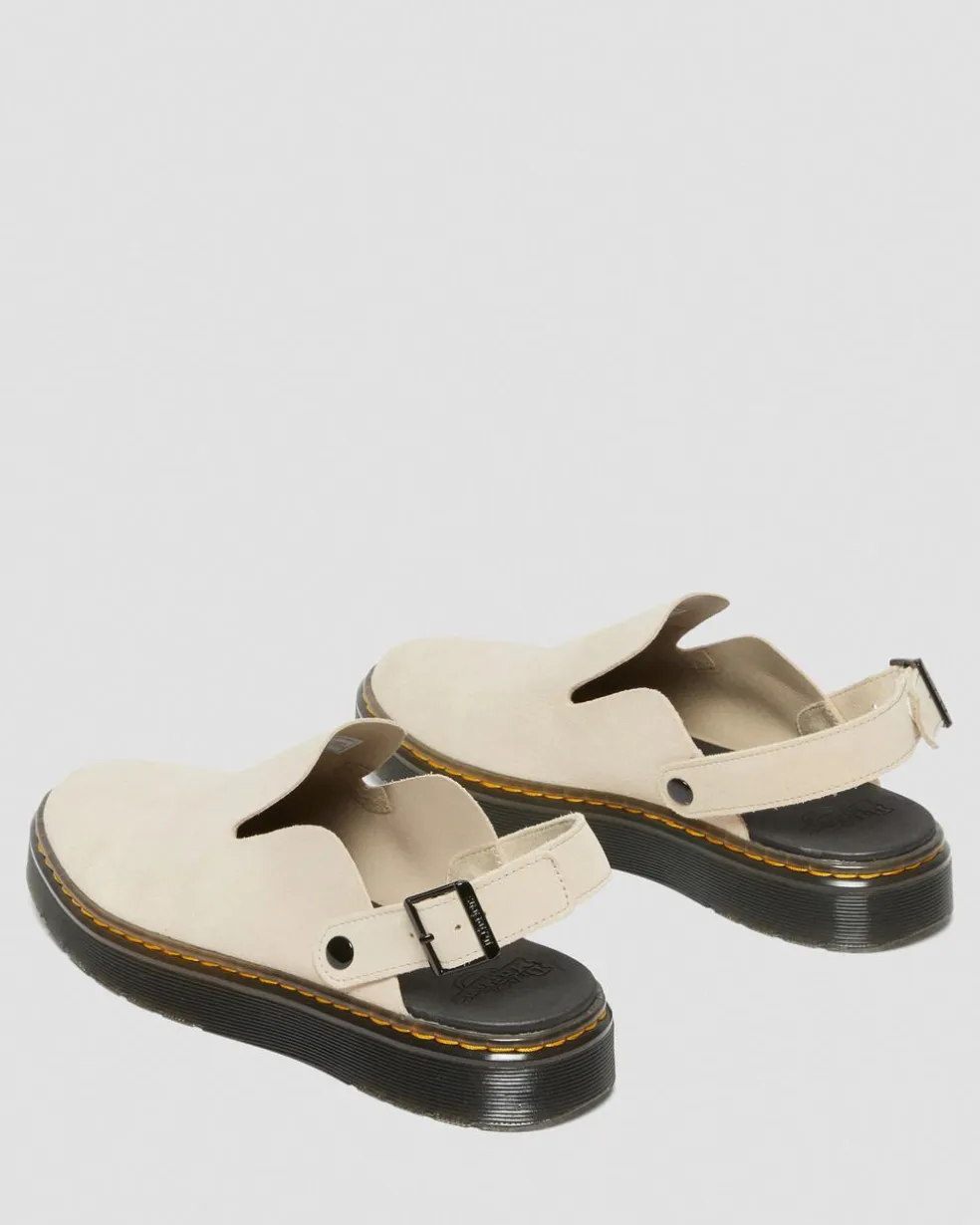 Carlson Suede Casual Slingback Mules in Sand