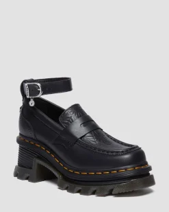 CORRAN WEDNESDAY HEELED LOAFERS in Black