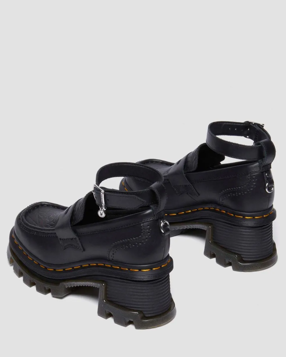 CORRAN WEDNESDAY HEELED LOAFERS in Black