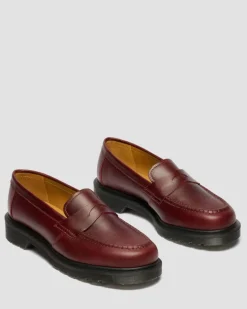 Delapre Penny Loafers in Burgundy
