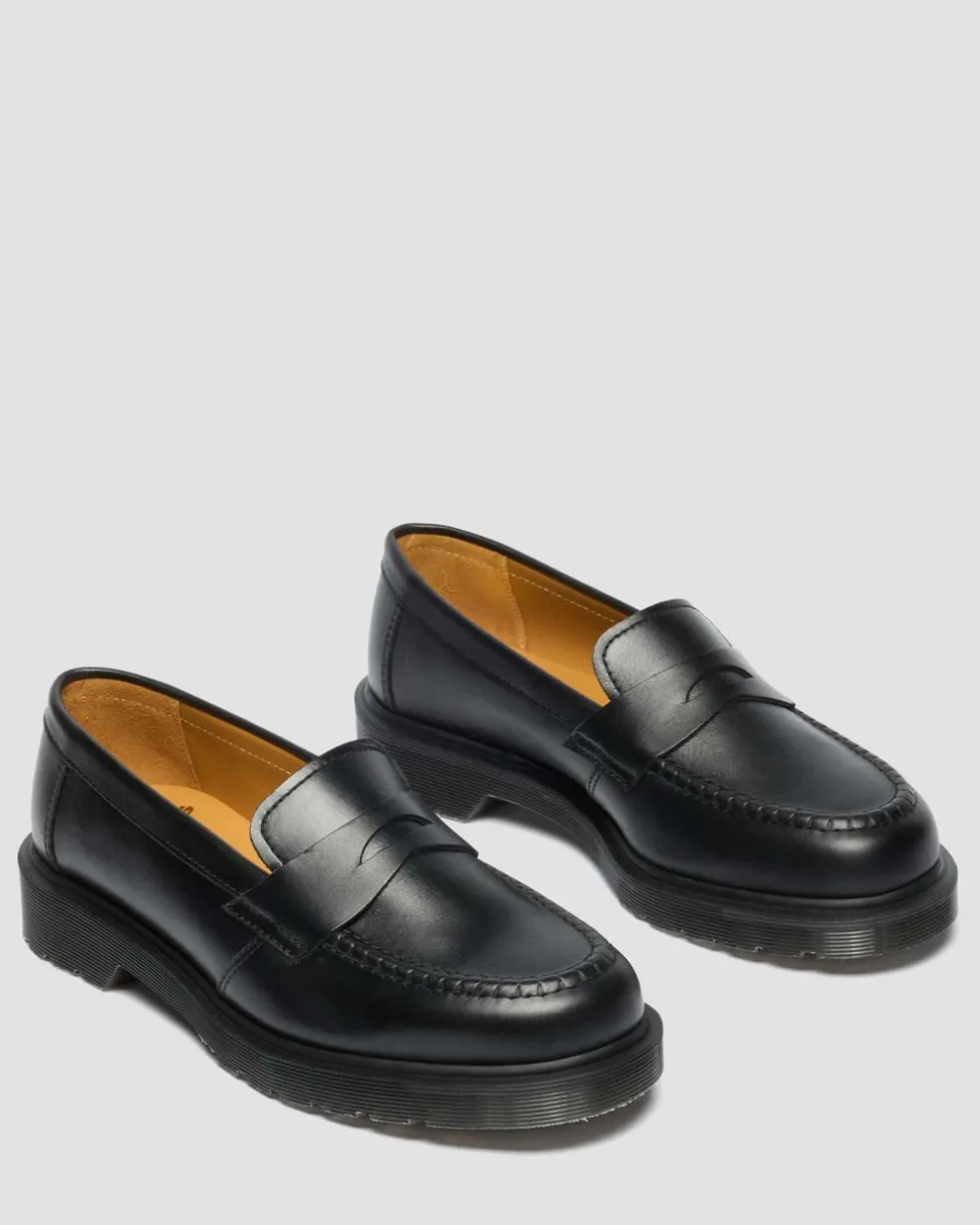 Delapre Penny Loafers in Black