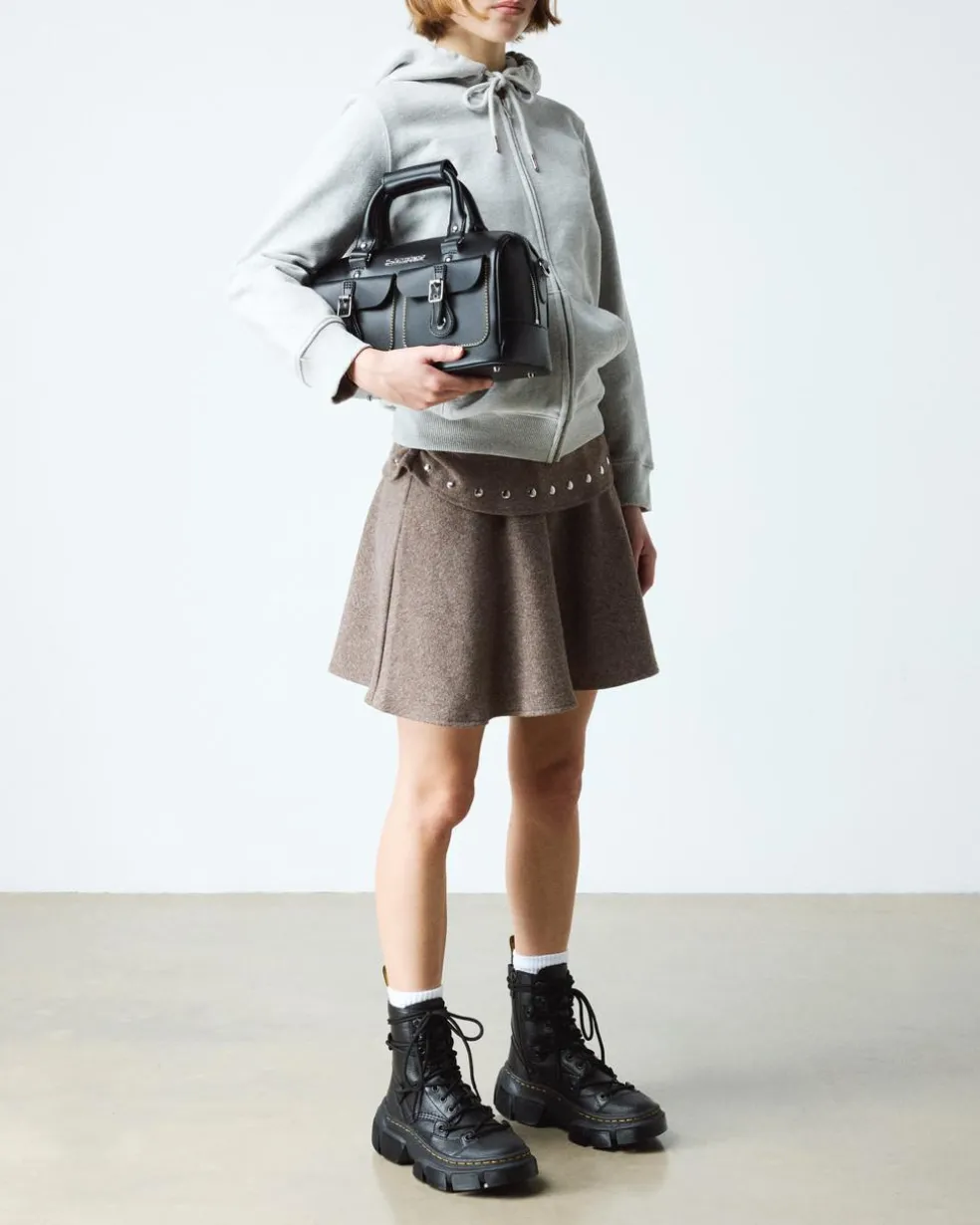 DMXL 8-eye leather boots in Black