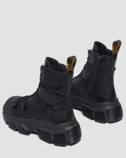 DMXL 8-eye leather boots in Black