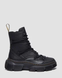 DMXL 8-eye leather boots in Black