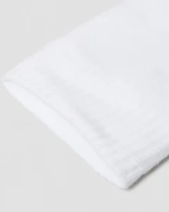 Double Doc Cotton Blend Socks in White