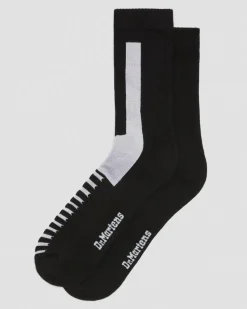 Double Doc Cotton Blend Socks in Black