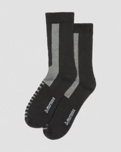 Double Doc Cotton Blend Socks in Charcoal