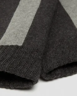 Double Doc Cotton Blend Socks in Charcoal