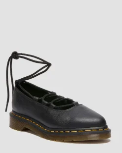 Elphie II Virginia leather ballet flats in Black