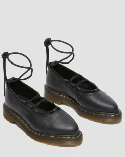 Elphie II Virginia leather ballet flats in Black