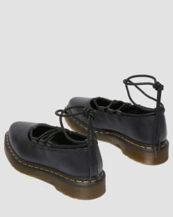 Elphie II Virginia leather ballet flats in Black