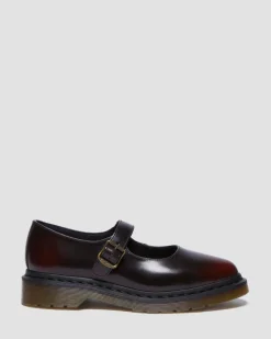 Elphie Mary Jane Leather shoes in Cherry Red Arcadia