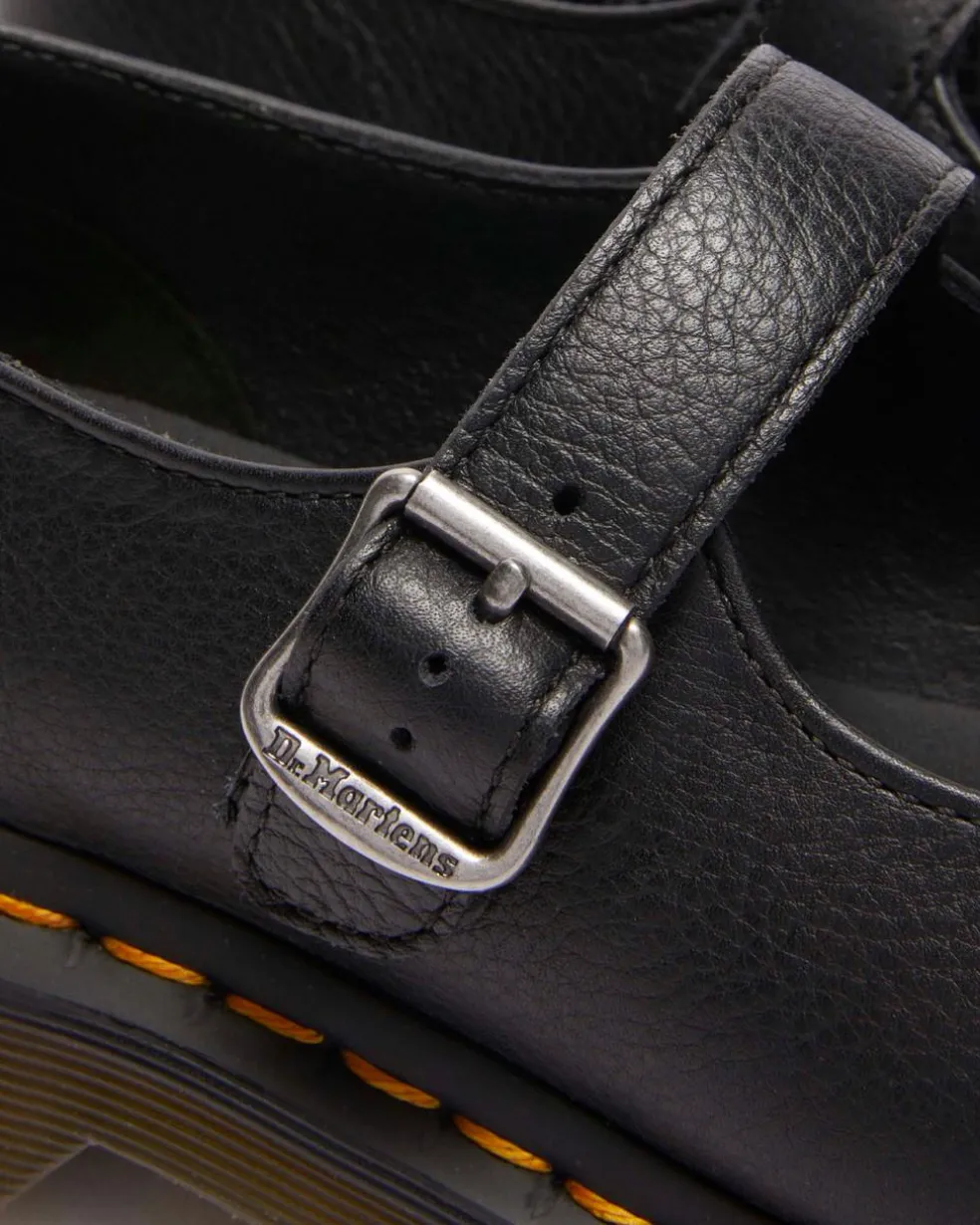 Elphie Virginia leather Mary Jane shoes in Black
