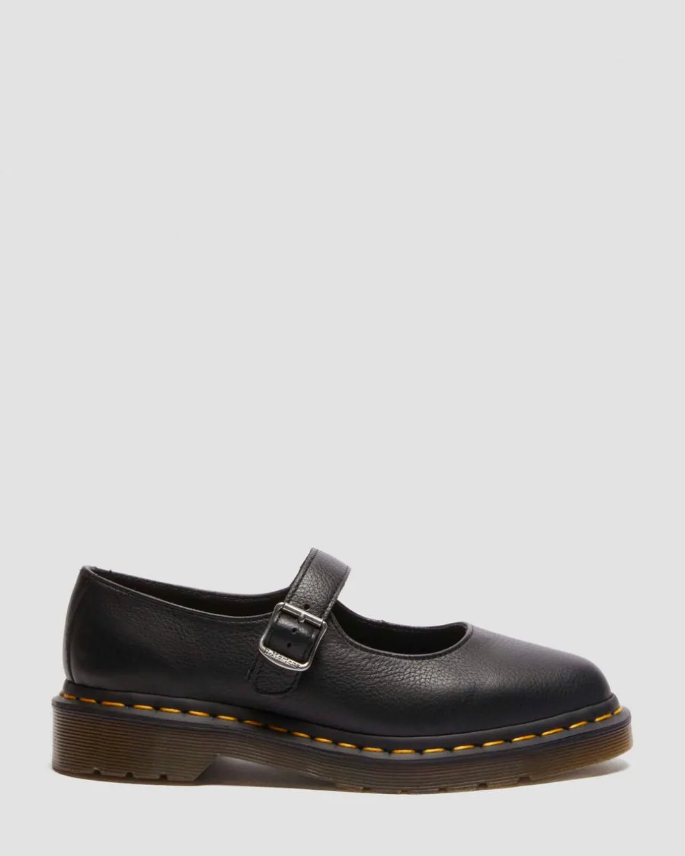 Elphie Virginia leather Mary Jane shoes in Black