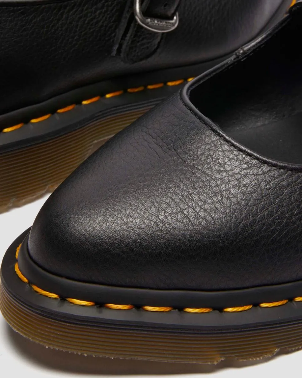 Elphie Virginia leather Mary Jane shoes in Black