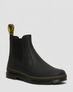 Embury Leather Casual Chelsea Boots in Black