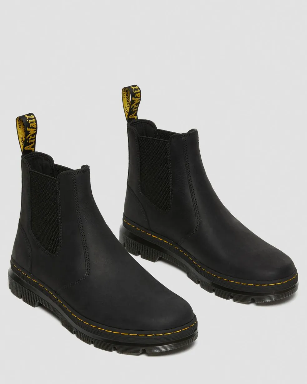 Embury Leather Casual Chelsea Boots in Black