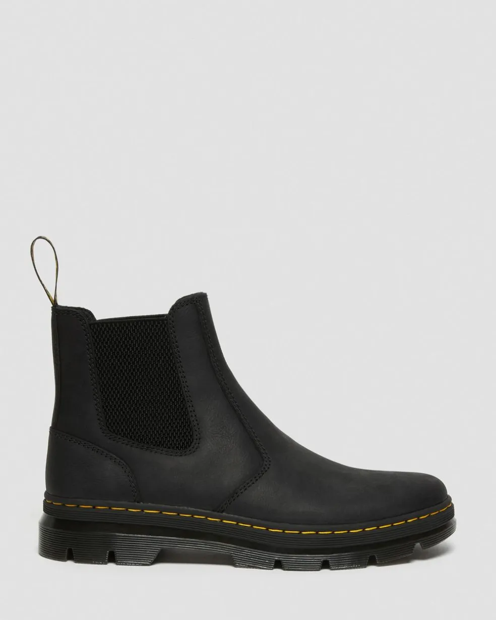 Embury Leather Casual Chelsea Boots in Black