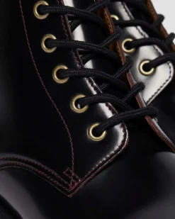 Emmeline Arcadia Lace Up Boots in Cherry Red Arcadia