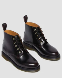 Emmeline Arcadia Lace Up Boots in Cherry Red Arcadia