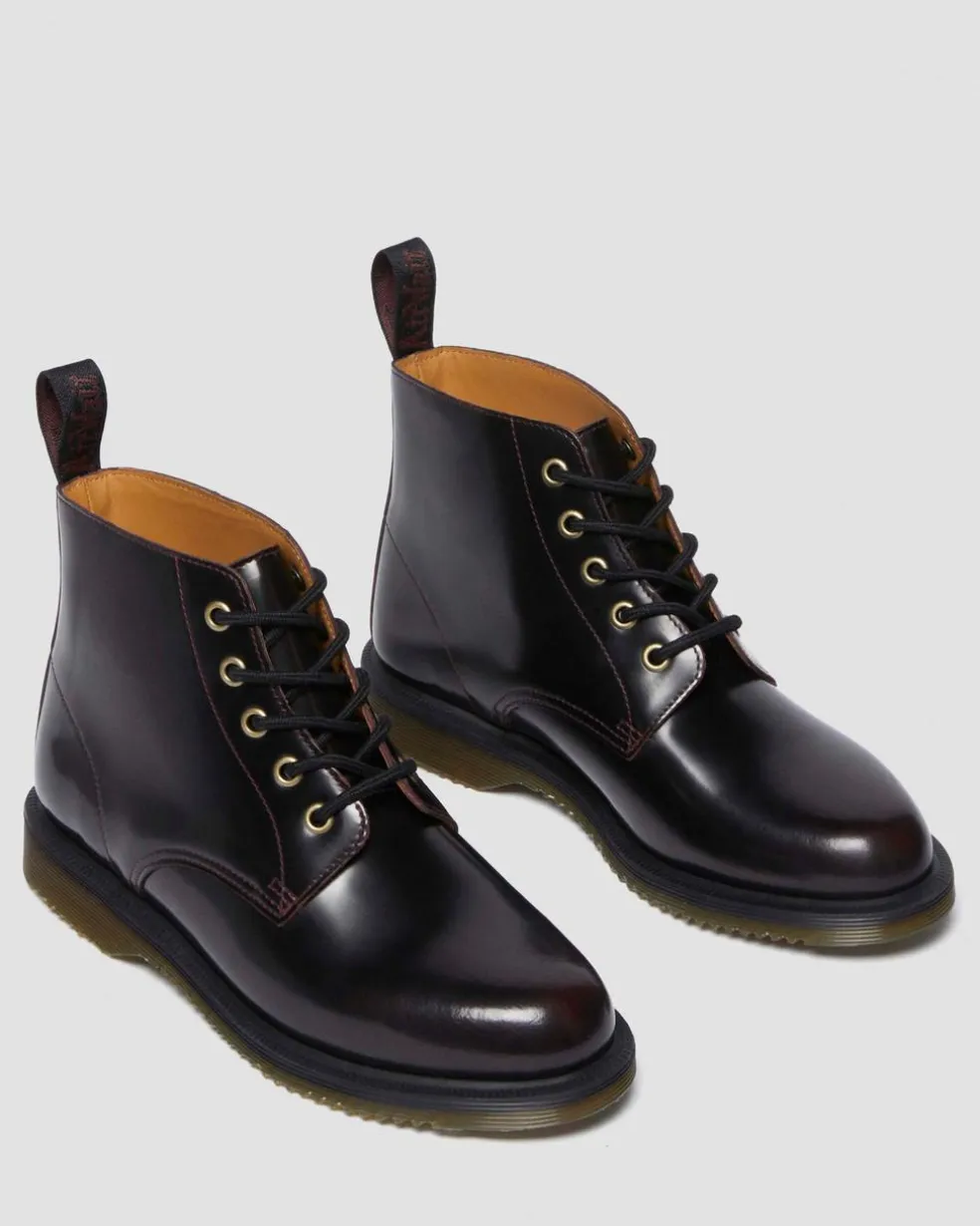 Emmeline Arcadia Lace Up Boots in Cherry Red Arcadia