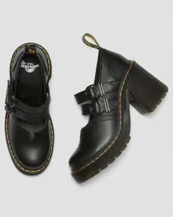Eviee Sendal Leather Heeled Shoes in Black
