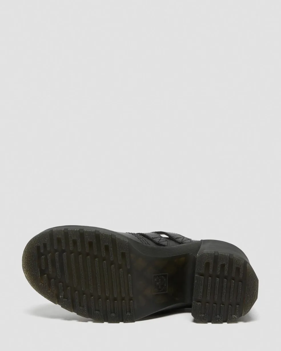 Eviee Sendal Leather Heeled Shoes in Black