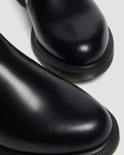 Flora Smooth Chelsea Boots in Black