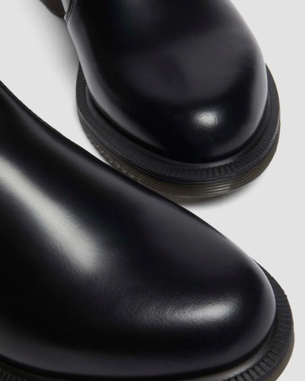 Flora Smooth Chelsea Boots in Black