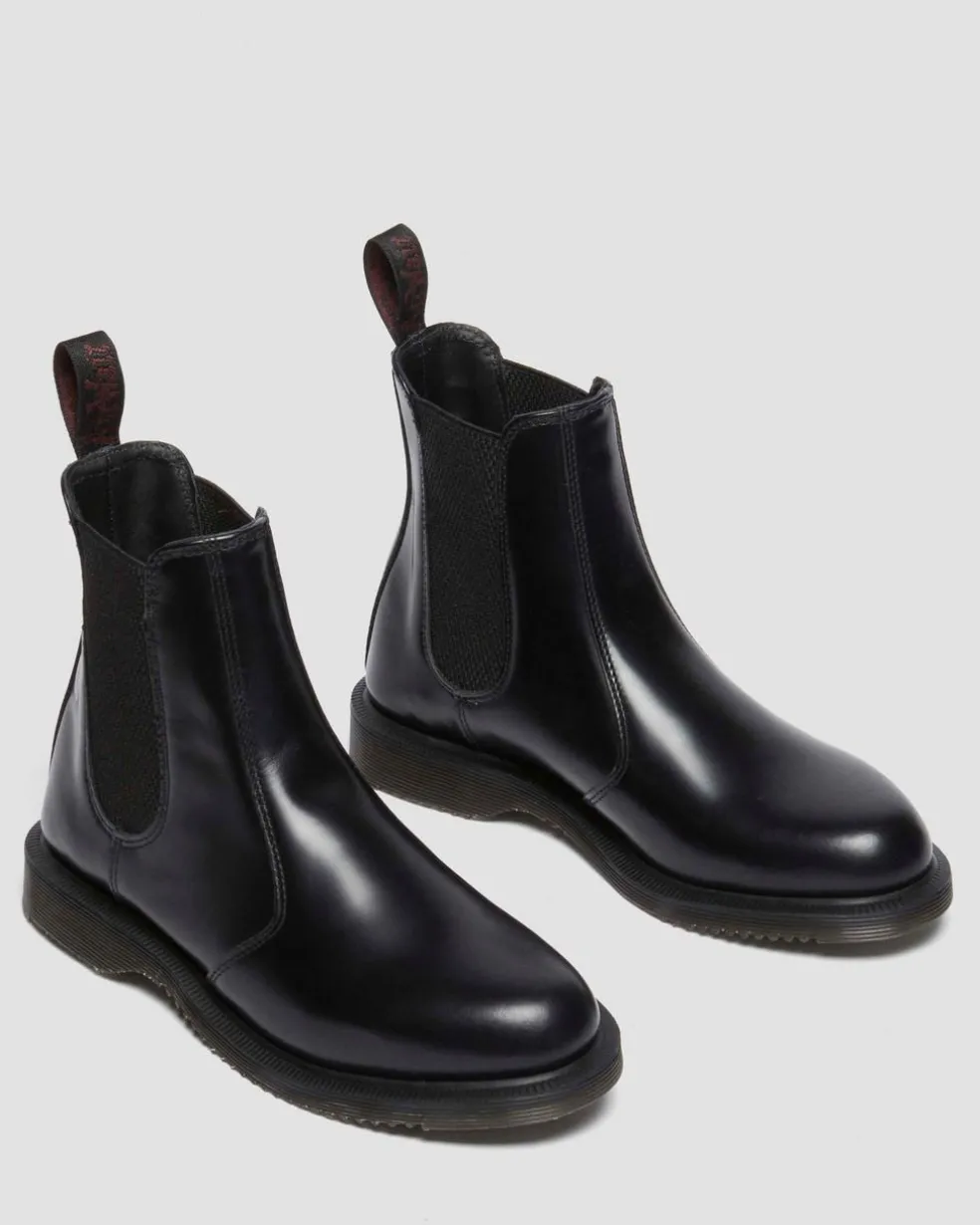 Flora Smooth Chelsea Boots in Black