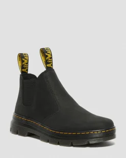 Hardie II Leather Chelsea Work Boots in Black