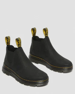 Hardie II Leather Chelsea Work Boots in Black