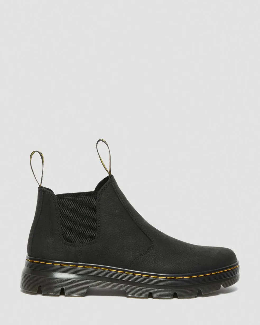 Hardie II Leather Chelsea Work Boots in Black