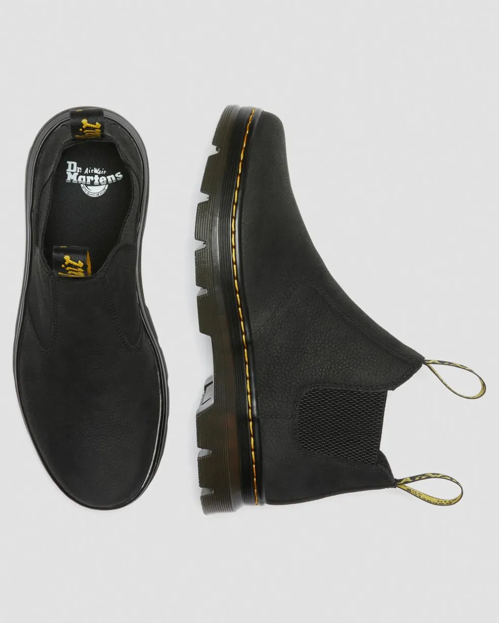 Hardie II Leather Chelsea Work Boots in Black