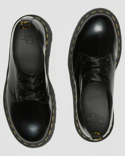 Holly Women's Leather Platform Shoes in Black Buttero