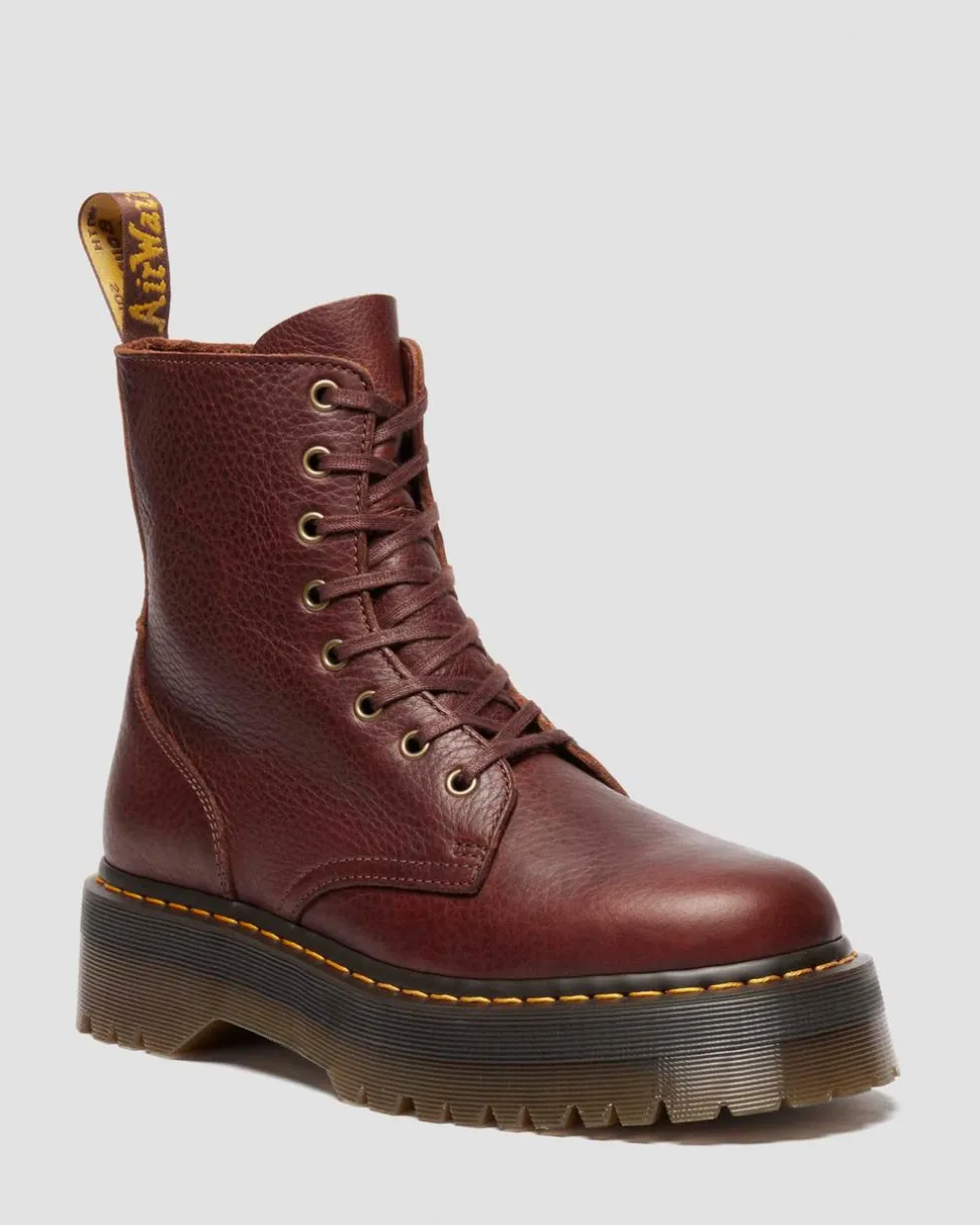 Jadon Ambassador Soft Leather Platorm Boots in Cashew