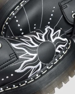 Jadon Hi Solar Flare Reclaimed Leather Platform Boots in Black