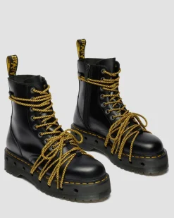 Jadon XL Leather Platform Boots in Black