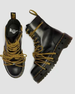 Jadon XL Leather Platform Boots in Black