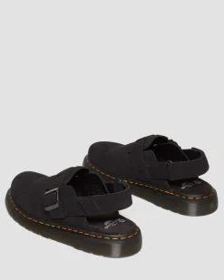 Jorge II Suede Slingback Mules in Black
