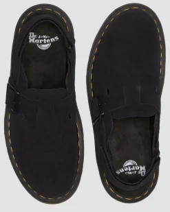 Jorge II Suede Slingback Mules in Black