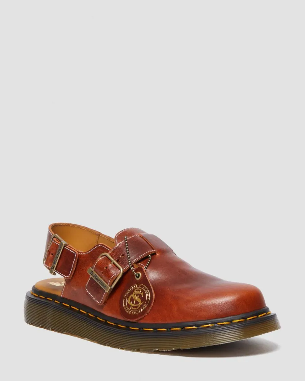 Jorge Made in England Classic Leather Slingback Mules in Heritage Tan