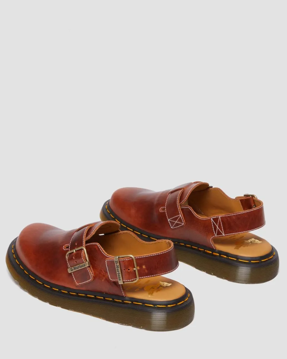 Jorge Made in England Classic Leather Slingback Mules in Heritage Tan