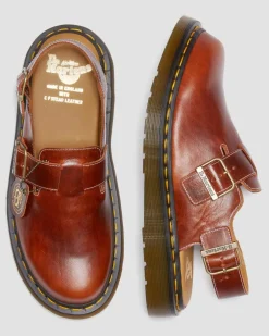 Jorge Made in England Classic Leather Slingback Mules in Heritage Tan