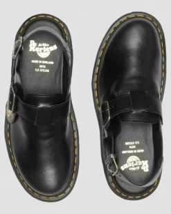 Jorge Made in England Leather Slingback Mules in Black
