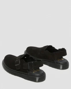 Jorge Made in England Suede Slingback Mules in Black
