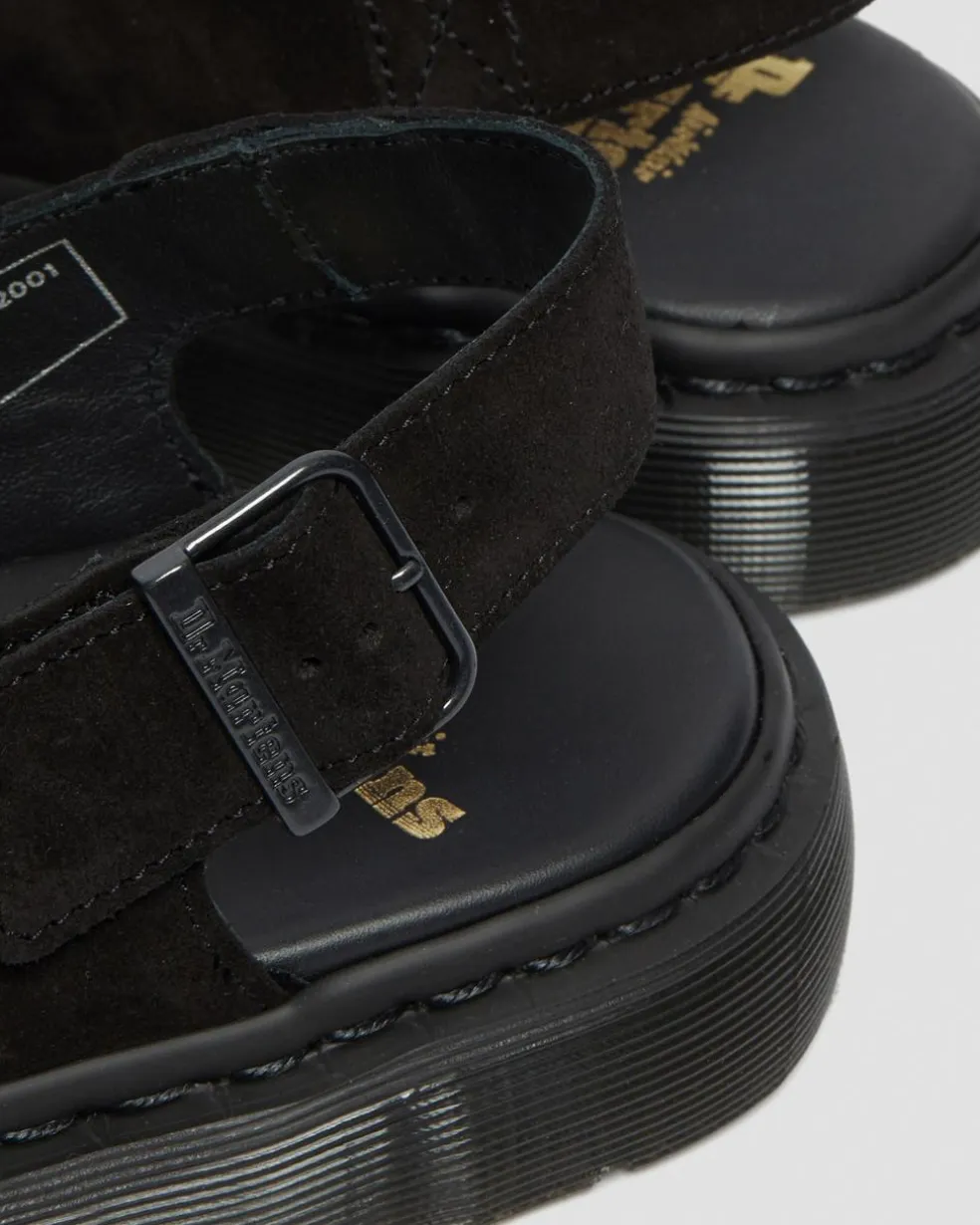 Jorge Made in England Suede Slingback Mules in Black