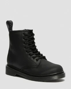Junior 1460 Faux Fur Lined Boots in Black