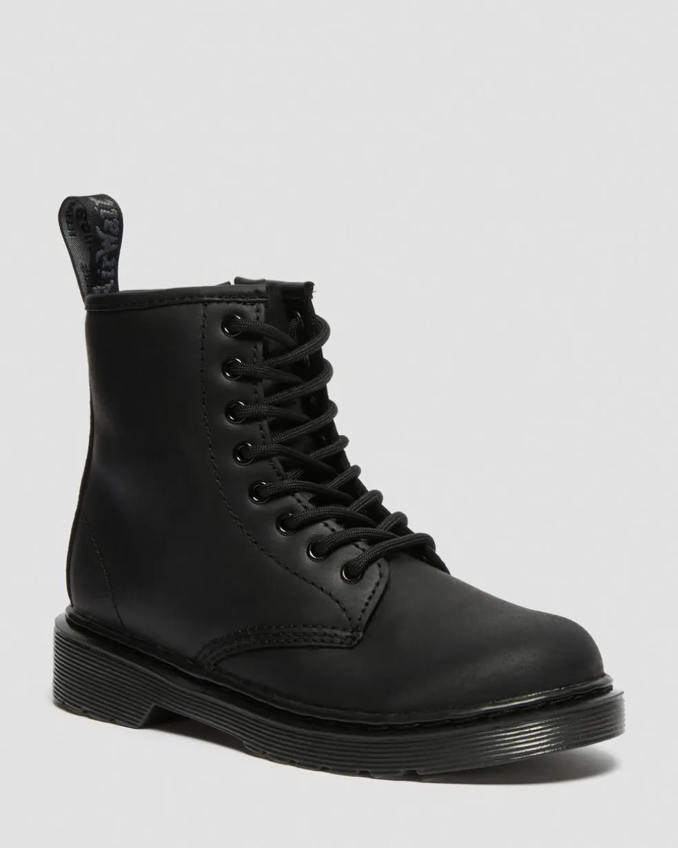 Junior 1460 Faux Fur Lined Boots in Black