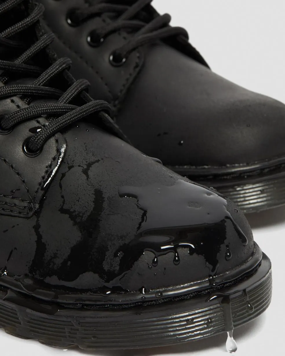 Junior 1460 Faux Fur Lined Boots in Black